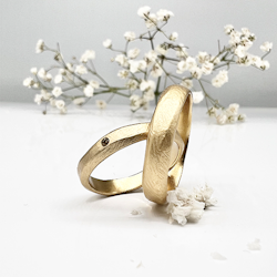 Misty Forest "Petite Diamond" Ring - Förgyllt med 14K Guld