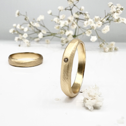 Misty Forest "Petite Diamond" Ring - Förgyllt med 14K Guld
