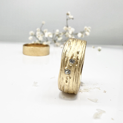 Misty Forest "Two Stars" Ring - Förgyllt med 14K Guld
