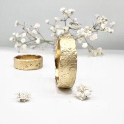 Misty Forest "Raw" Mens Ring - Förgyllt med 14K Guld