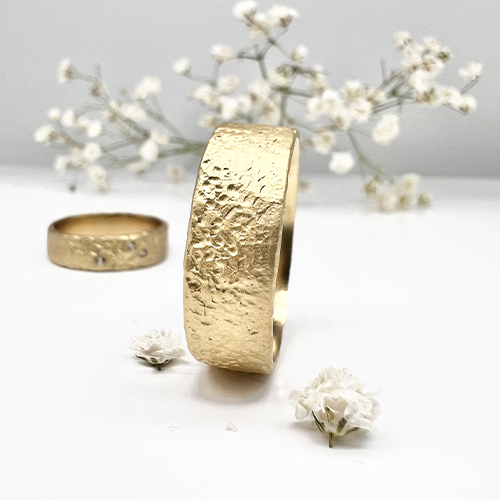 Misty Forest "Cotton" Mens Ring - Förgyllt med 14K Guld