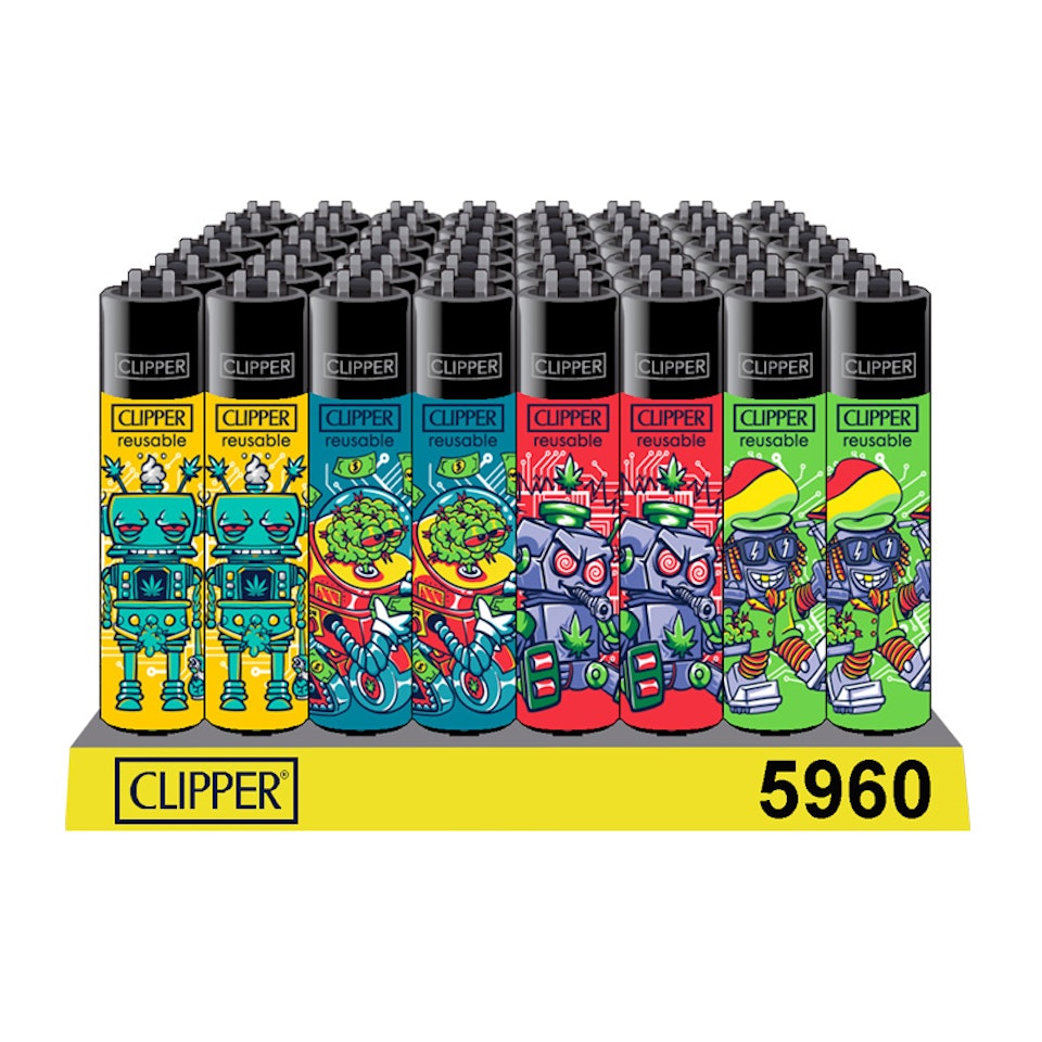 Clipper Tändare i olika motiv "Robots" - NordCan.se