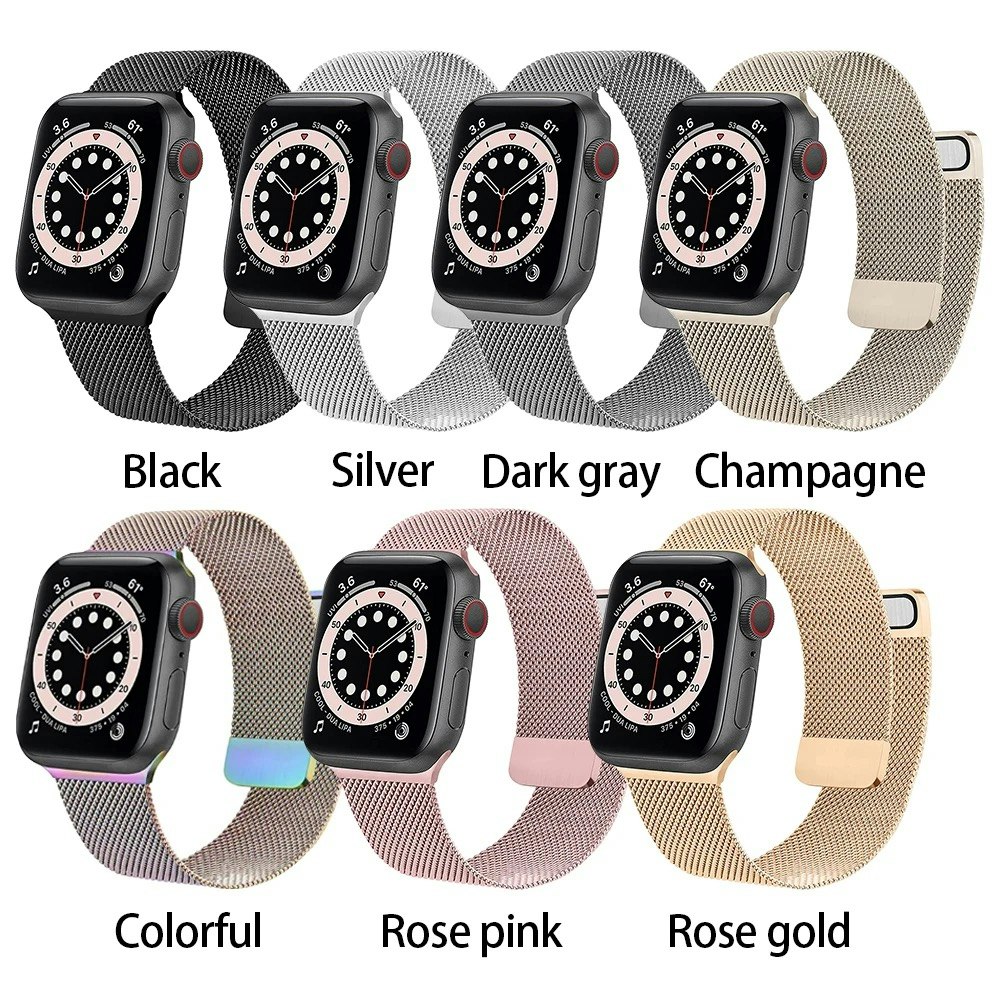 Apple Watch armband Milanese - Svart (M-L)