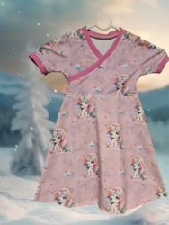 Rosa kjole, str 5 år