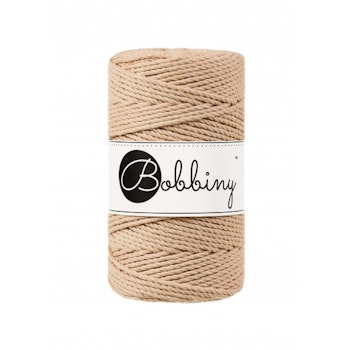 Bobbiny 3ply Macramé Rope 3 mm, Biscuit