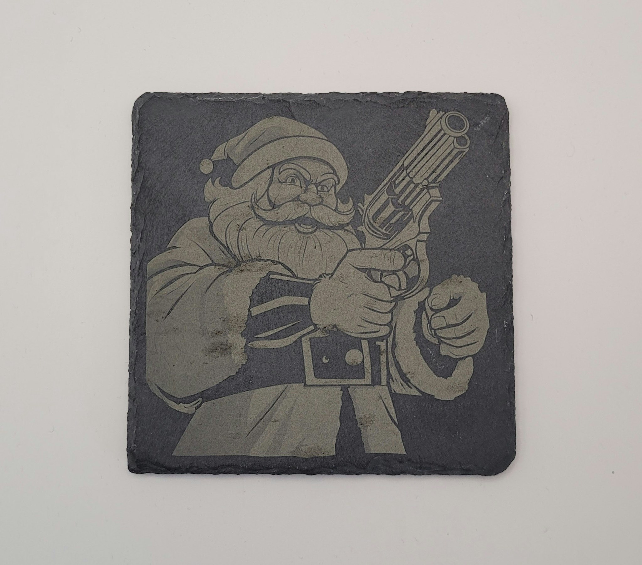 Skifer bordskåner/coaster med egendefinert logo/tekst