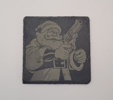 Skifer bordskåner/coaster med egendefinert logo/tekst