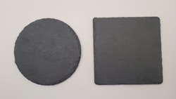 Skifer bordskåner/coaster med egendefinert logo/tekst