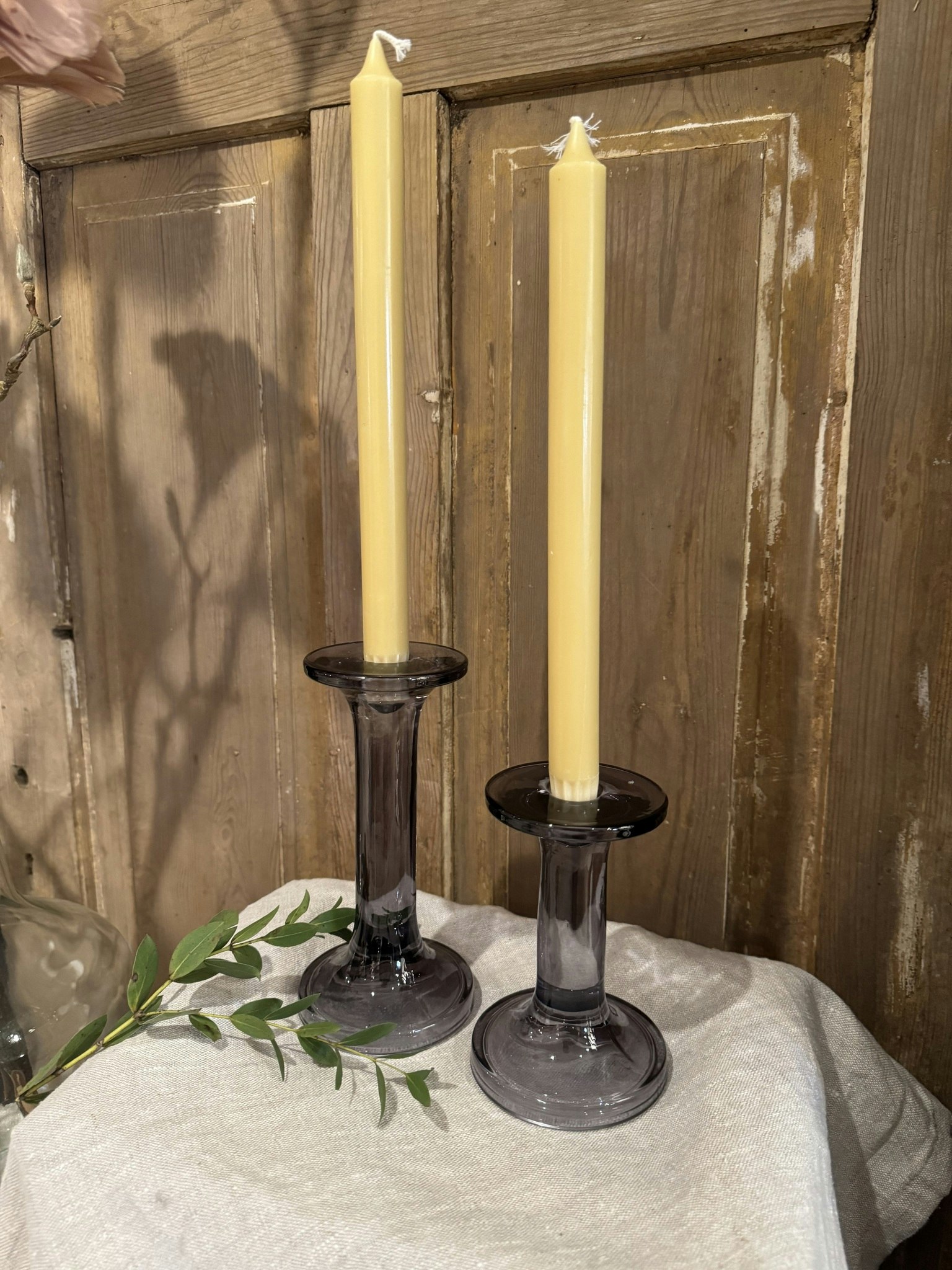 Ljushållare mörkt glas