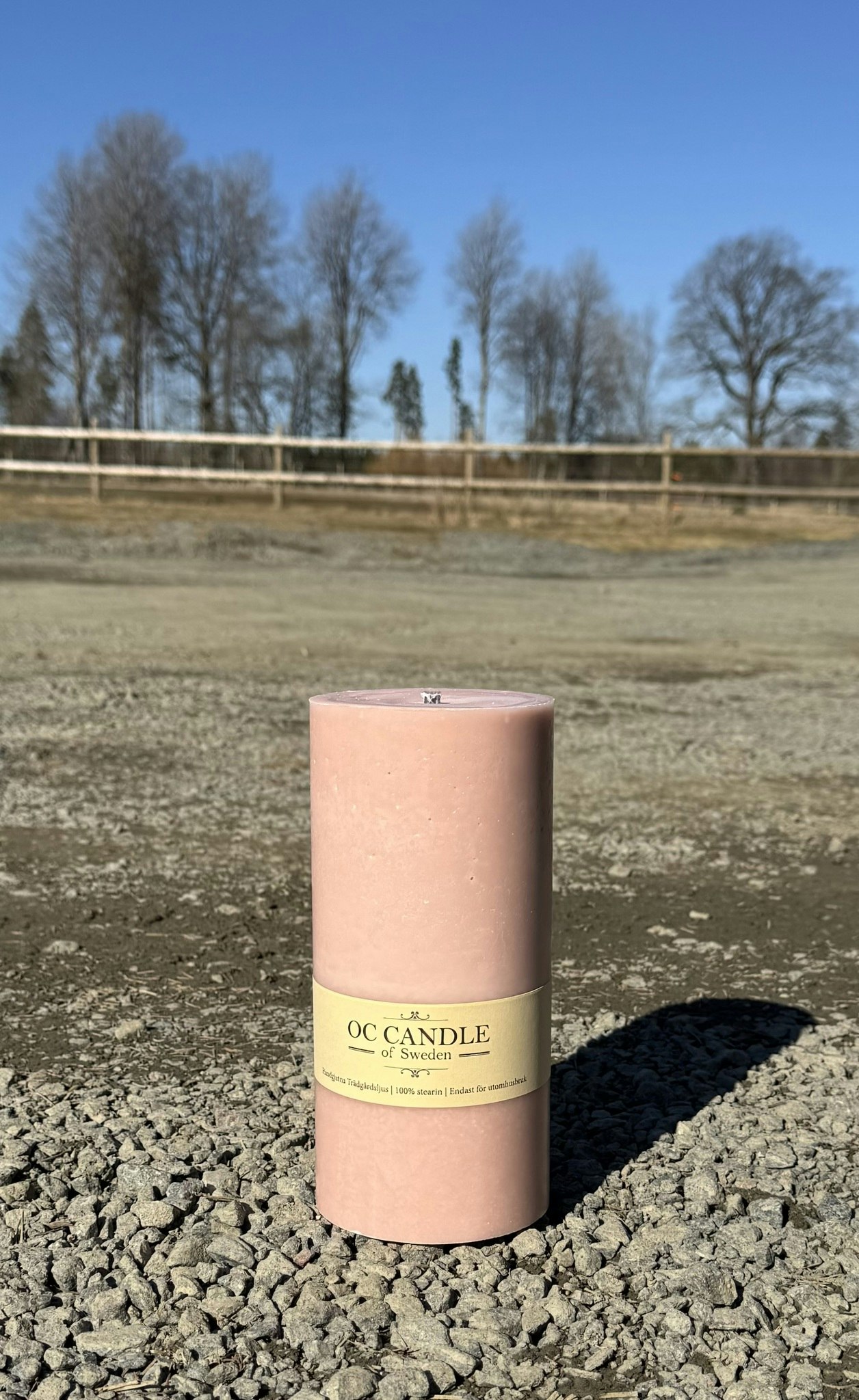 Trädgårdsljus, 20 cm, Puder