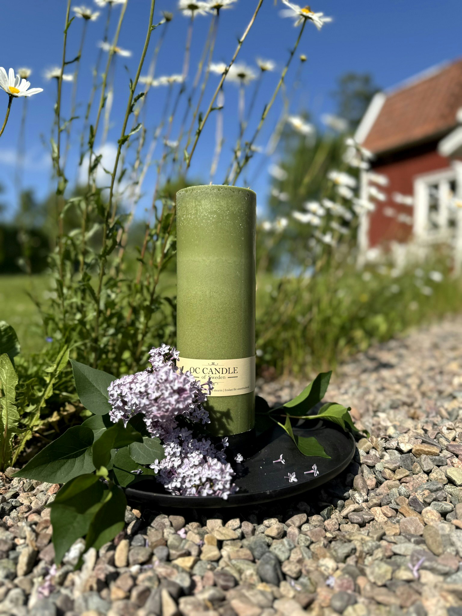 Trädgårdsljus, 30 cm, Grön