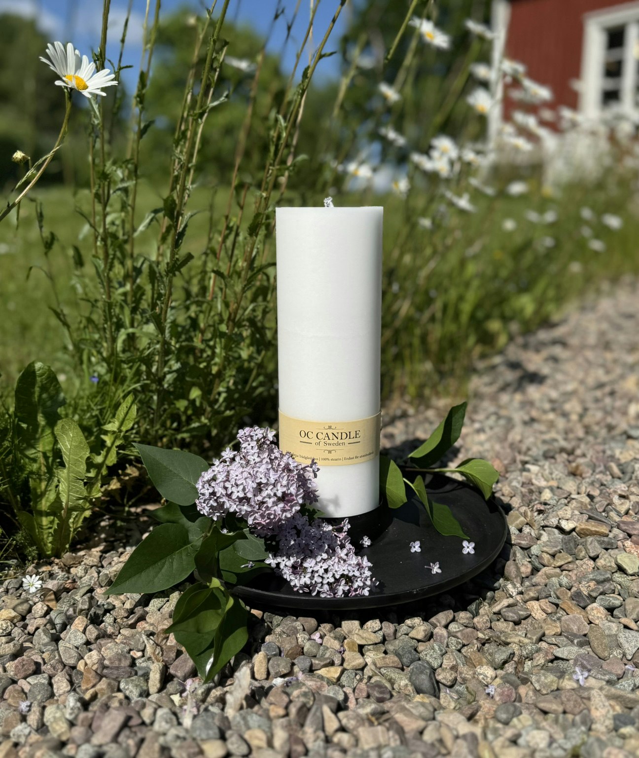 Trädgårdsljus 30 cm, VIT