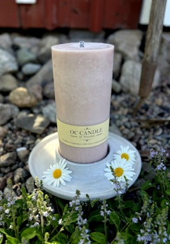Trädgårdsljus, 20 cm, Puder