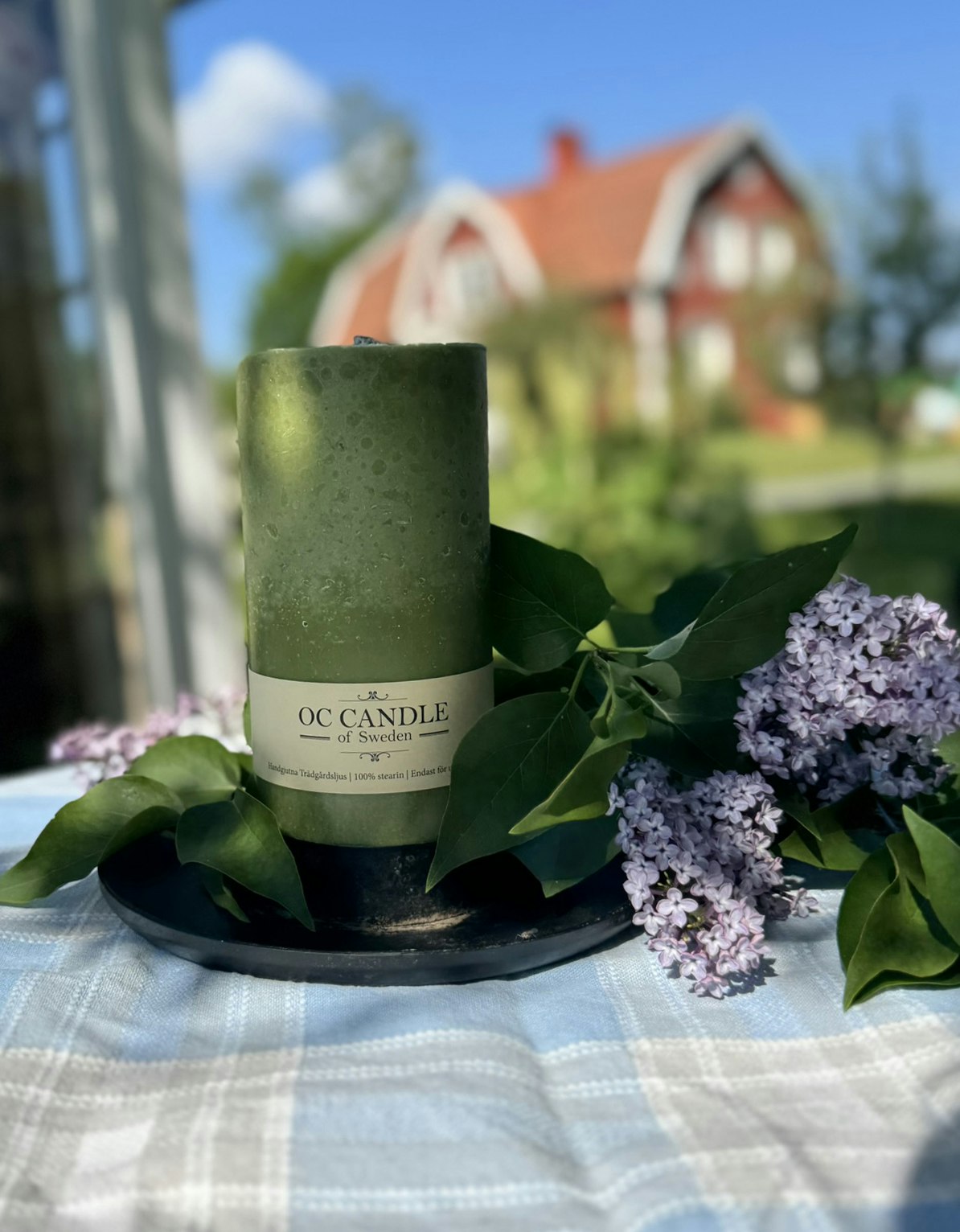 Trädgårdsljus, 20 cm, Grön