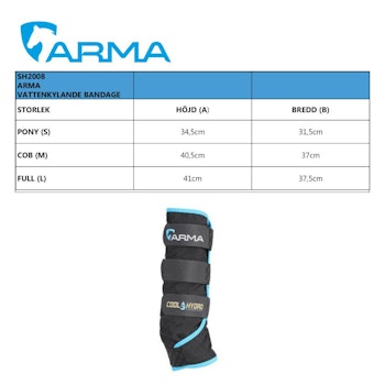 Kylbandage Cool Hydro Therapy, Arma, Svart