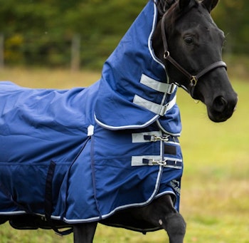 Shires Highlander 200g Combo täcke, Navy/Grey
