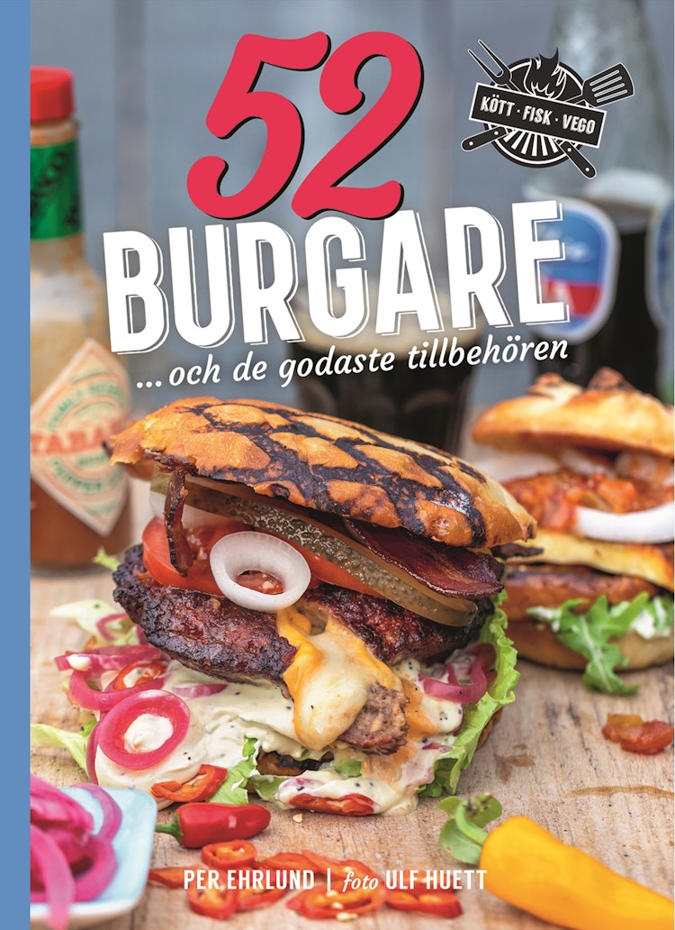 52 burgare och de godaste tillbehören - finns i Rutströms bokhandel