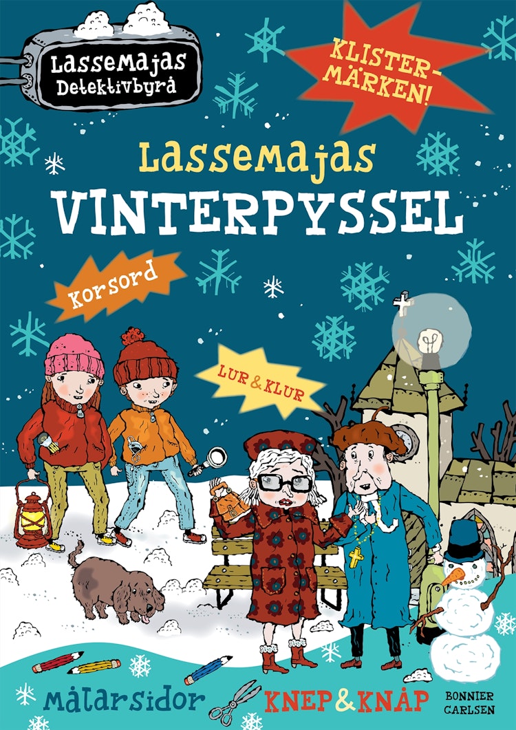 LasseMajas vinterpyssel med klistermärken - finns i Rutströms bokhandel
