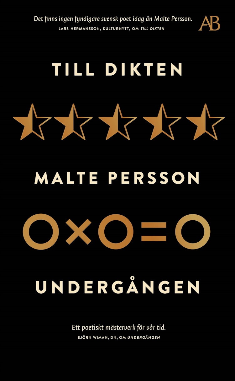 Till dikten / Undergången - finns i Rutströms bokhandel
