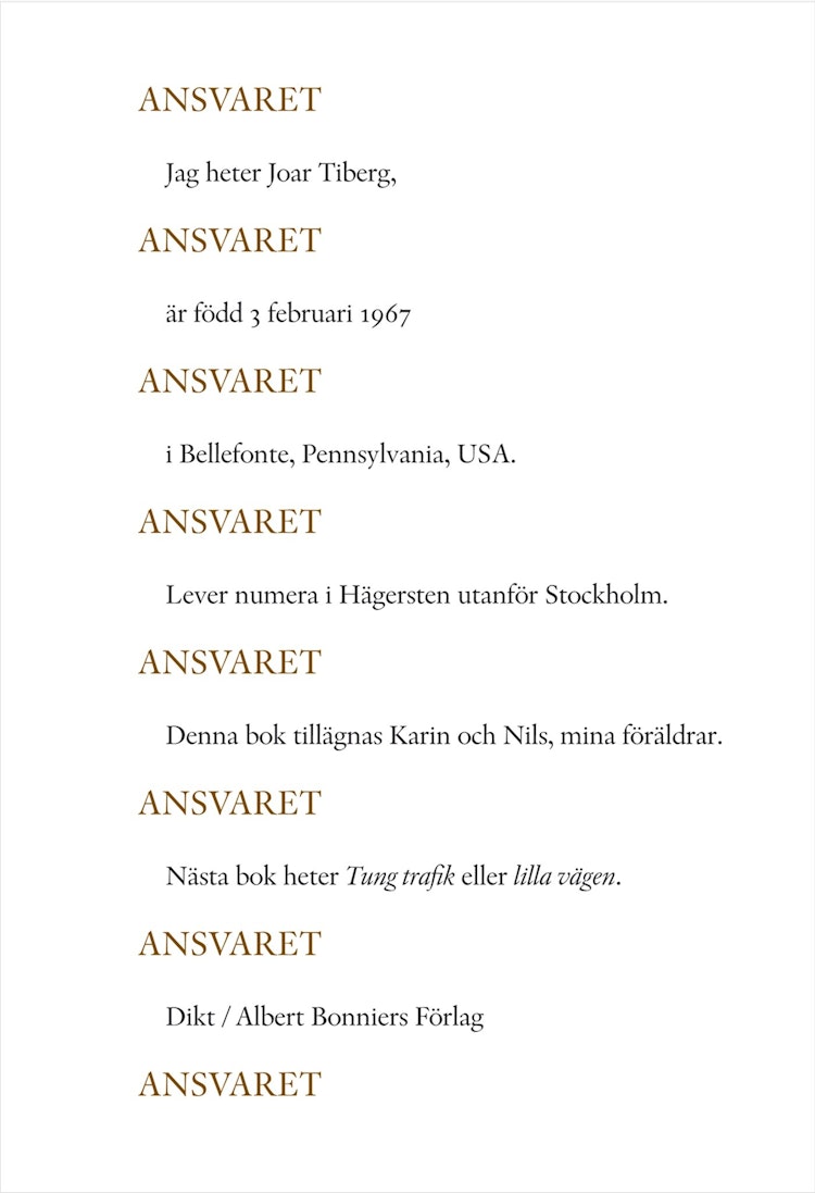 Ansvaret Ansvaret Ansvaret Ansvaret - finns i Rutströms bokhandel