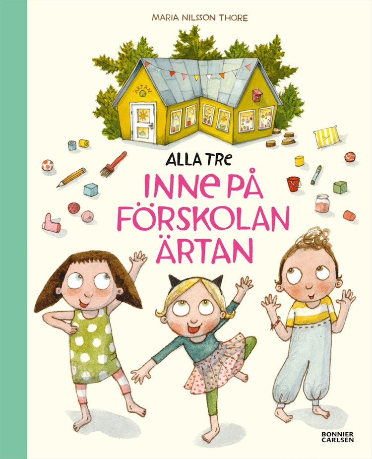 Alla tre inne på förskolan Ärtan - finns i Rutströms bokhandel