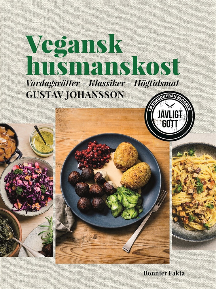 Vegansk husmanskost - finns i Rutströms bokhandel