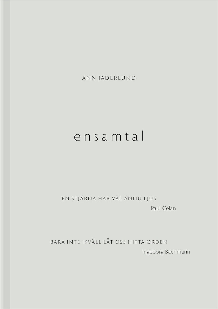 Ensamtal - finns i Rutströms bokhandel