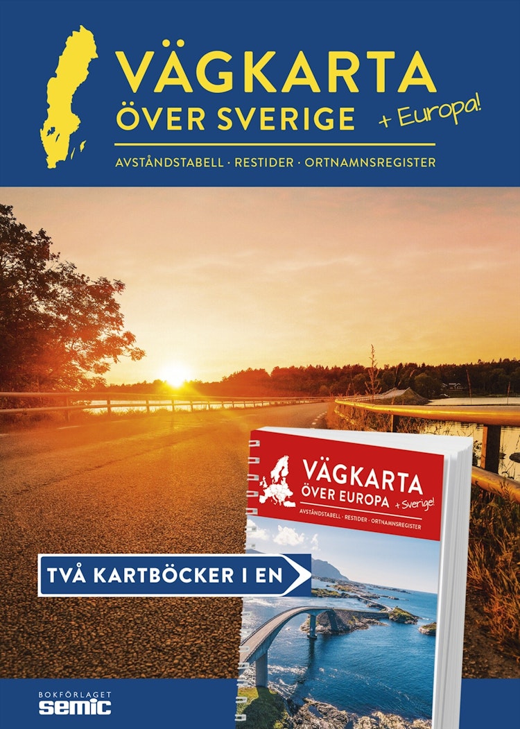 Vägkarta över Sverige/Europa - finns i Rutströms bokhandel