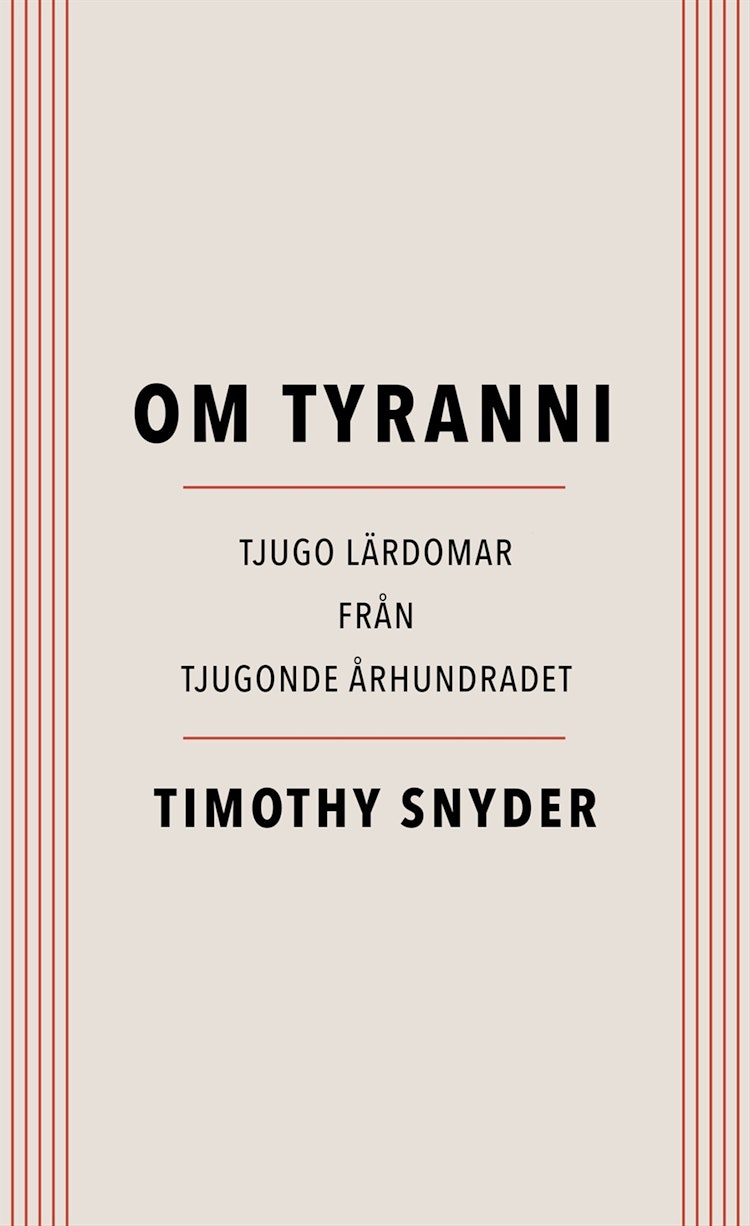 Om tyranni - finns i Rutströms bokhandel