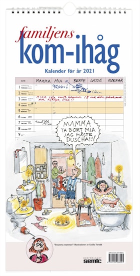Familjens kom-ihåg-kalender 2021