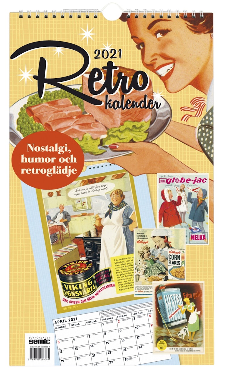 Retrokalender 2021 - finns i Rutströms bokhandel