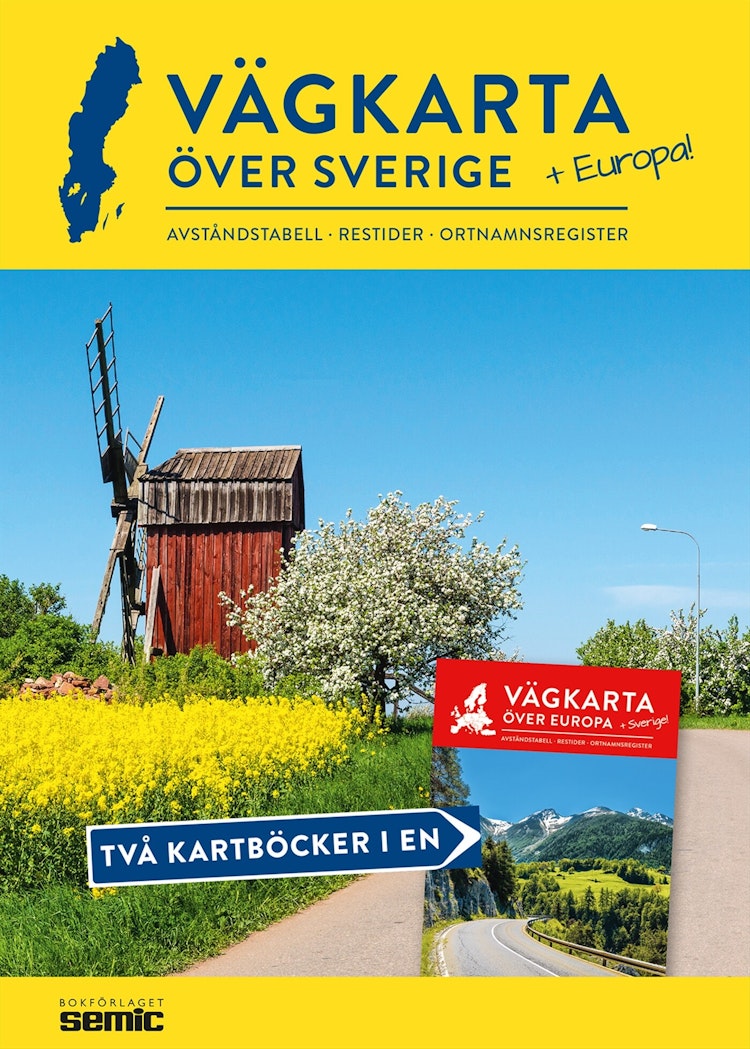 Vägkarta över Sverige/Europa - finns i Rutströms bokhandel
