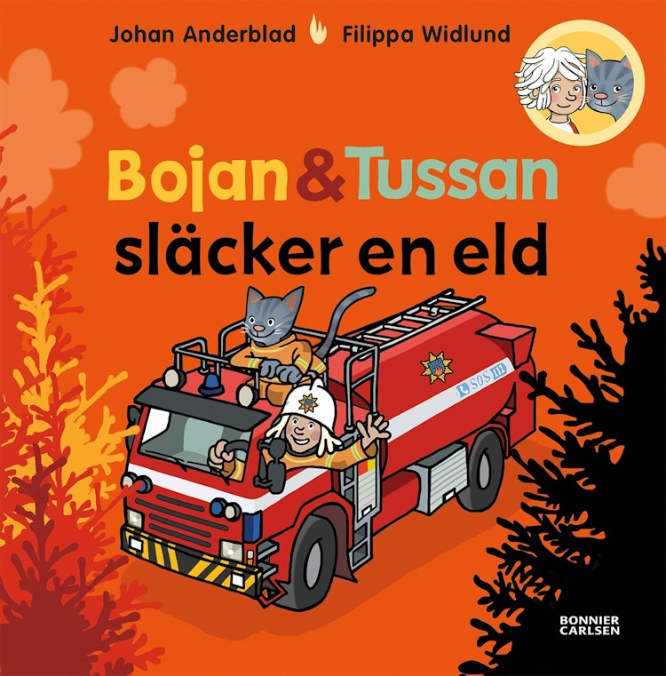 Bojan och Tussan släcker en eld - finns i Rutströms bokhandel