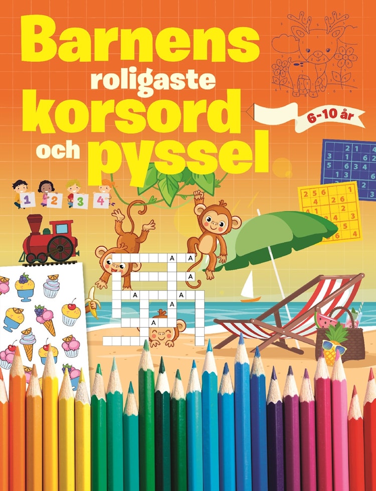Barnens roligaste korsord och pyssel - finns i Rutströms bokhandel