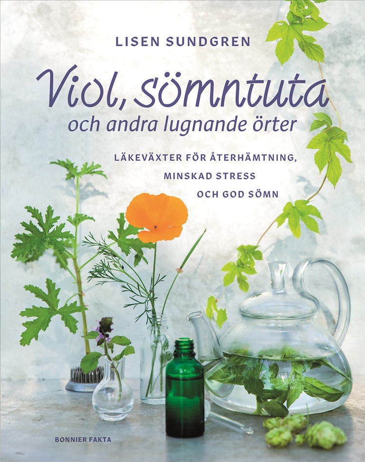 Viol, sömntuta och andra lugnande örter - finns i Rutströms bokhandel