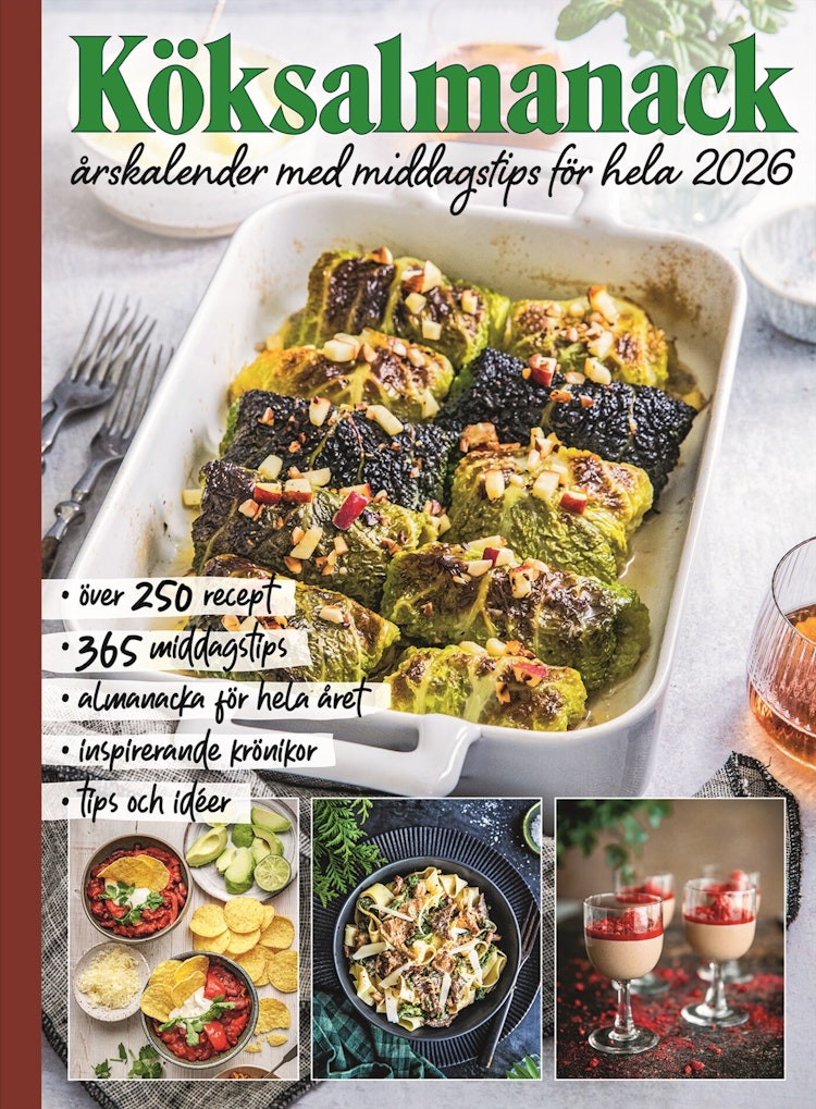 Köksalmanack 2026 - finns i Rutströms bokhandel