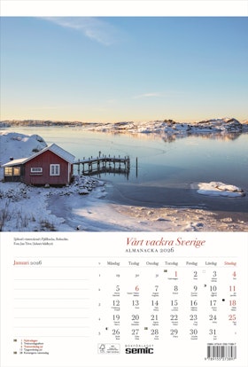 Vårt vackra Sverige almanacka 2026