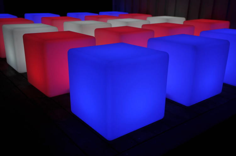 LED kuber 40 x 40 cm - RGB LED med fjärrkontroll