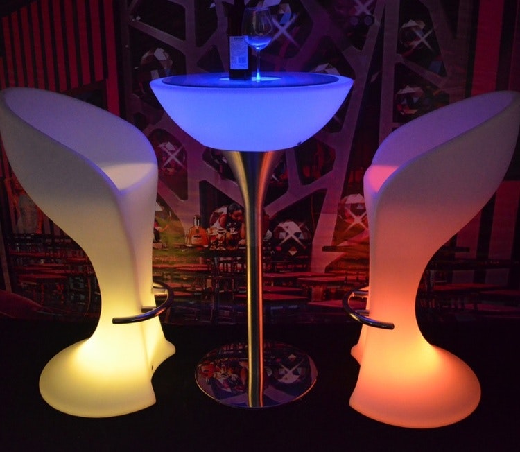 RGB LED Cocktail ståbord - Barbord