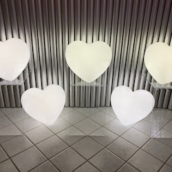 LED hjärta med stativ - 45 cm