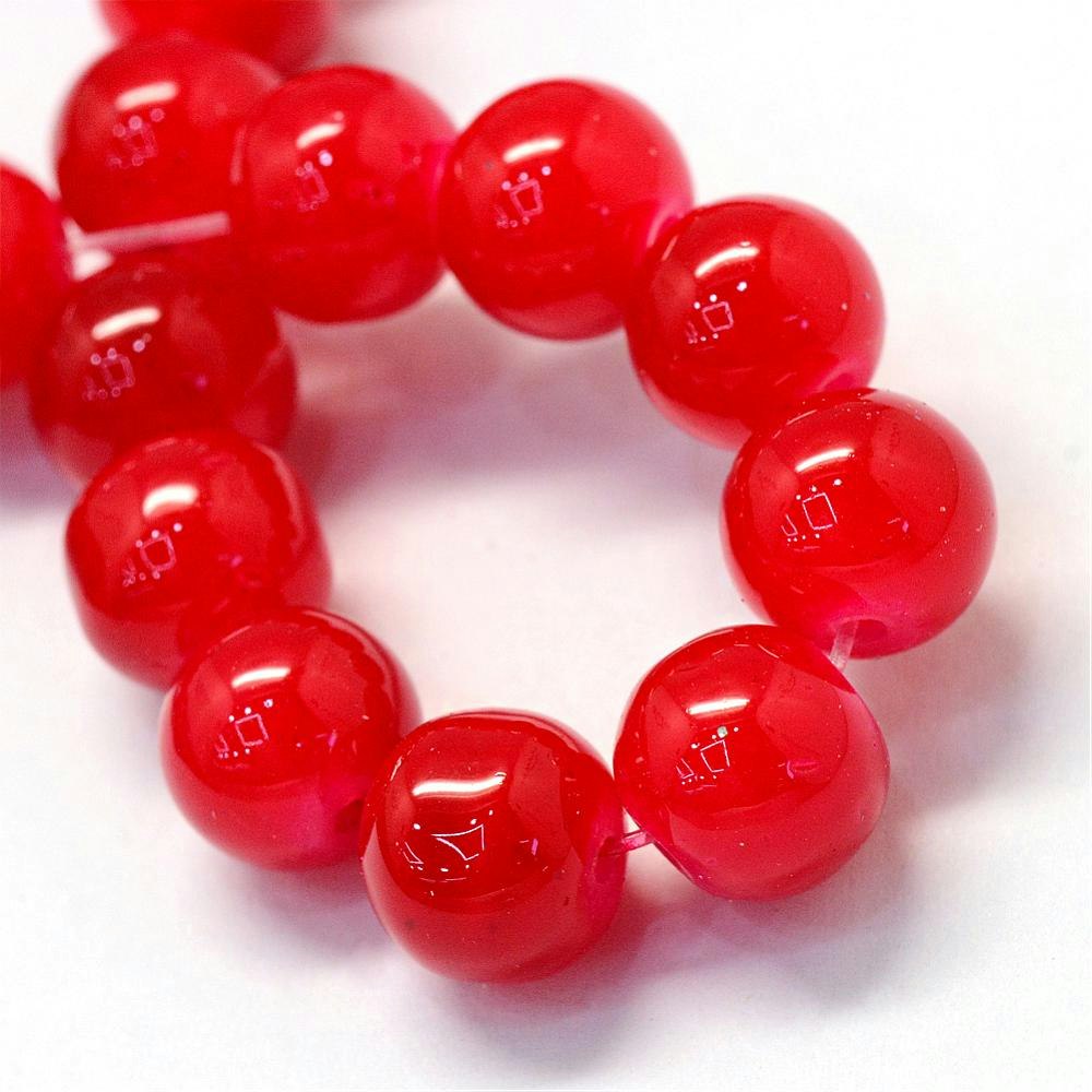 Imiterad Jade 6mm Hotpink