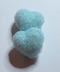 3271 Suger beads hjärta 25mm lila