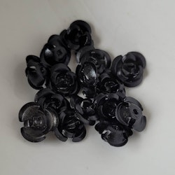 Rosor i aluminium svart 15stk