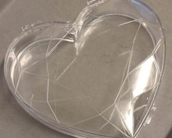 Plastburk hjärta 200ML transparent