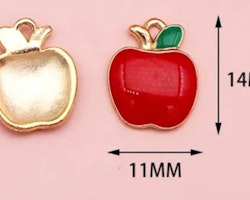 Emaljerad berlock äpple
