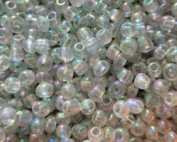 4mm seed beadsmixade färger 40 gram transparent ab