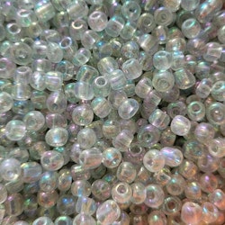4mm seed beadsmixade färger 40 gram transparent ab