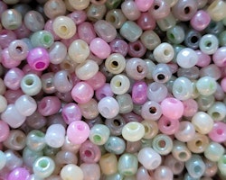 4mm seed beadsmixade färger 40 gram pastell