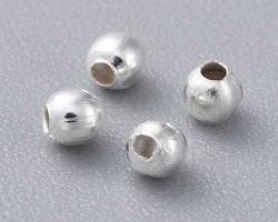 Mellandels pärlor 2mm silver 200 stk