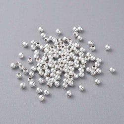 1440 Mellandels pärlor 2mm silver 200~300 stk